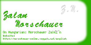 zalan morschauer business card